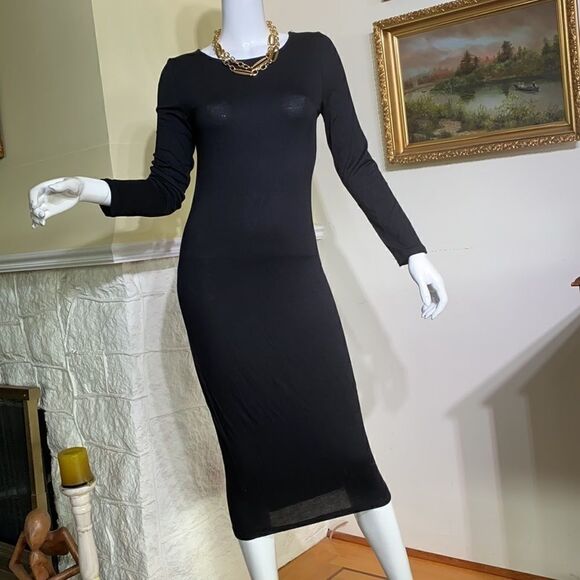 Sexy Bodycon Little Black Dress LBD - Picture 2 of 9